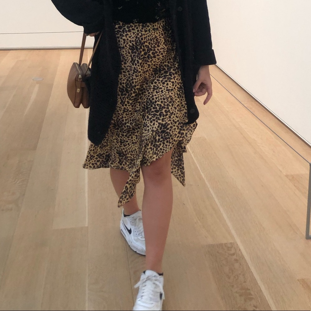 CHEETAH MIDI SKIRT